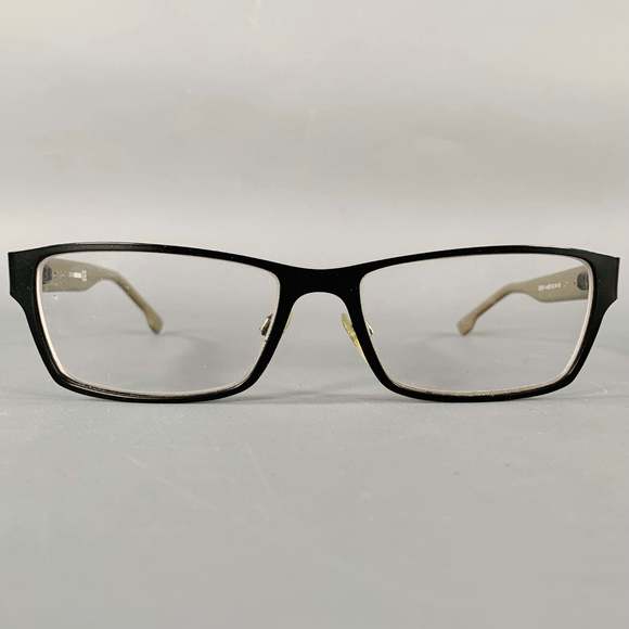 DIESEL Black Grey Acetate Rectangle Frames - Picture 1 of 7